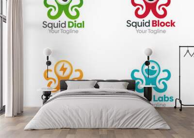 Octo Shape Logo Template Set. Good for Business, Agency, Community and Organization Wall mural