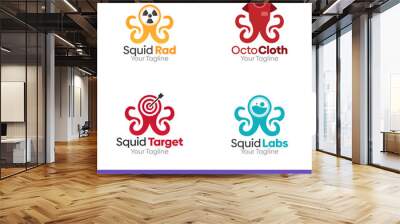 Octo Shape Logo Template Set. Good for Business, Agency, Community and Organization Wall mural