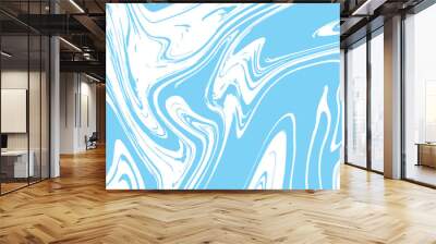 Blue marble acrylic seamless pattern with a transparent background. Wall mural