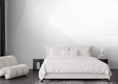 Vector abstract grey lines on modern pattern elegant gray line template Transparent background. Wall mural