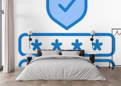 Secure Login Icon Wall mural