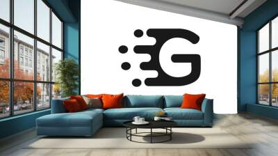 initial letter G logo with dots initial company icon business logo background illustration Wall mural