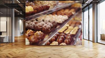 Different kind of chocolate pralines Wall mural