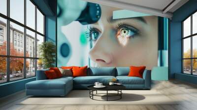 Laser sight correction. Eye vision concept.
 Wall mural