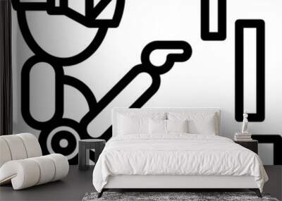 Robot icon Wall mural