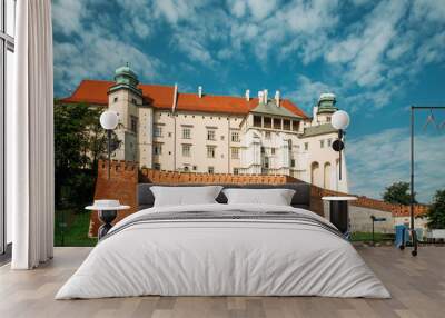 Krakow, Poland. Wawel Castle In Summer Day. Famous Landmark. UNE Wall mural