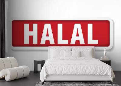 halal label, tag, mark, sign Wall mural