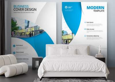 brochure template layout design. corporate business annual report, catalog, magazine, flyer mockup.  Wall mural