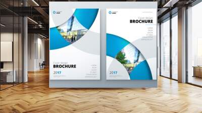 Brochure template layout design. Corporate business annual report, catalog, magazine, flyer mockup. Creative modern bright concept circle round shape Wall mural