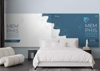 Horizontal Brochure template layout design. Landscape Corporate business annual report, catalog, magazine, flyer mockup. Creative modern background concept in abstract flat style shape Wall mural