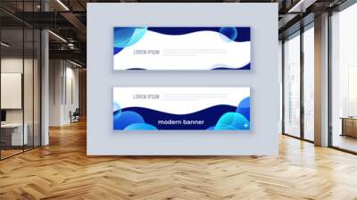 Liquid abstract banner design. Fluid Vector shaped background. Modern Graphic Template Banner pattern for social media and web sites Wall mural