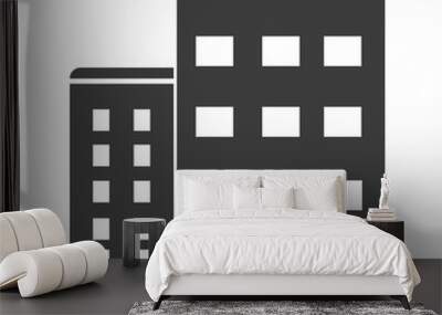 Apartment icon. Apartment Vector isolated on white background. Flat vector illustration in black. EPS 10 Wall mural