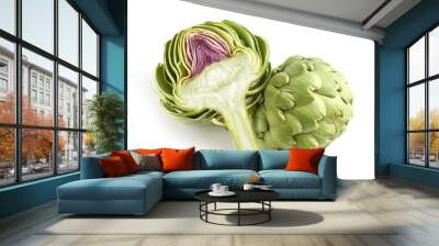 Whole and halved fresh artichoke Wall mural