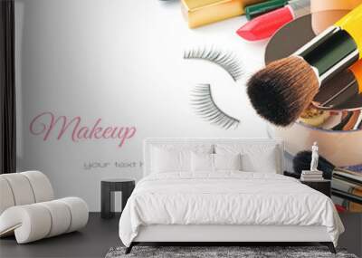 colorful makeup products Wall mural