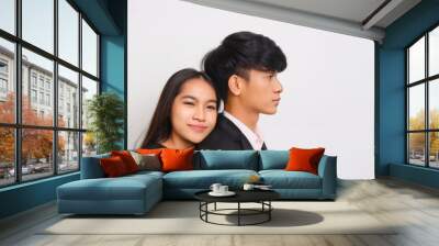 A young Southeast Asian couple. Wall mural