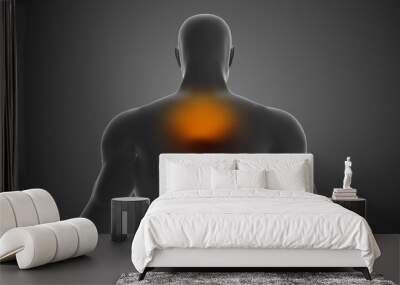 The human body might suffer from back pain Wall mural