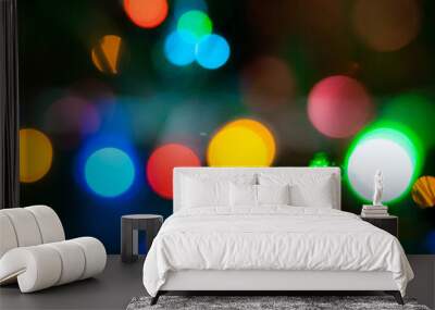 Bokeh of colorful balls
 Wall mural