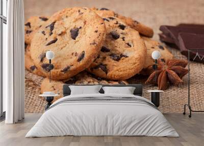 Cookies with chocolate chips Wall mural