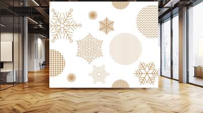 seamless christmas pattern with happy holidays phase text design vintage Wall mural