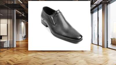 Men's leather fashion shoes isolated on white background Wall mural