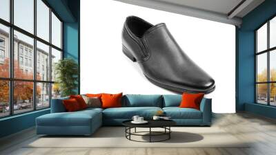 Men's leather fashion shoes isolated on white background Wall mural