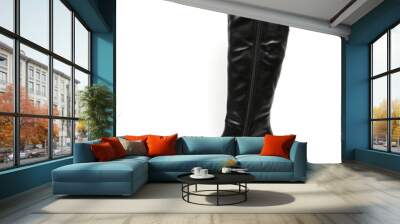 Women's demi-season high boots isolated on white background Wall mural