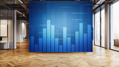 Business Growth graph on technology background, Futuristic raise arrow chart digital transformation abstract technology background. Big data and business growth currency stock and investment economy Wall mural