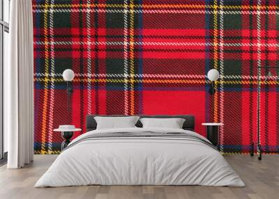 Textured tartan plaid  Wall mural