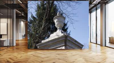 Stone vase in the park Wall mural