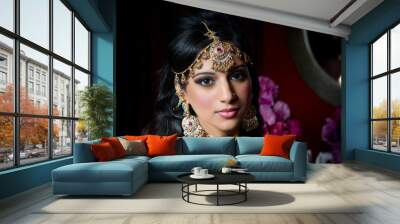 gorgeous indian bride Wall mural