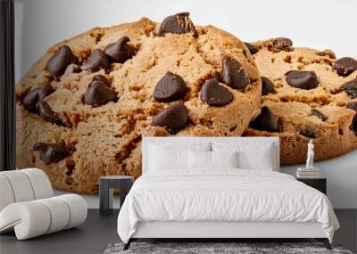 Close-Up of Chocolate Chip Cookies Wall mural