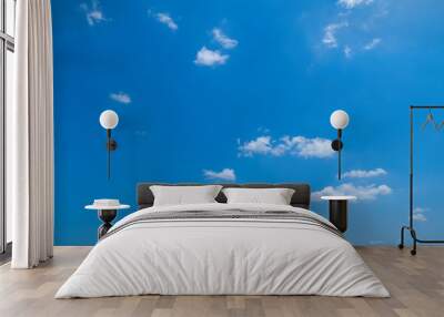 White Clouds Floating in the Bright Blue Skies Wall mural