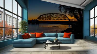 The Fourteenth Street Bridge at Sunset Wall mural