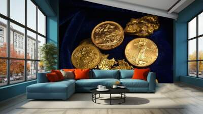 gold coins Wall mural