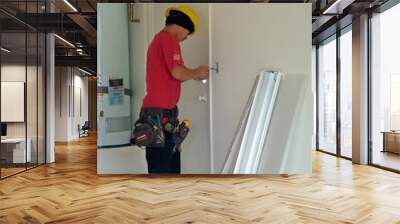 people at work , electrical Wall mural