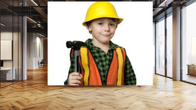 little construction worker Wall mural