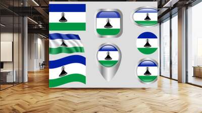 Flag of Lesotho Wall mural