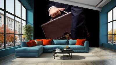 business person holding a briefcase Wall mural