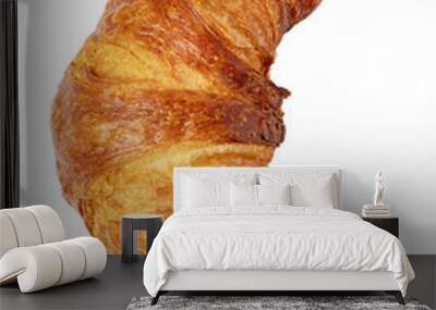 fresh croissant on white Wall mural