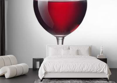 Glass of red wine isolated on a white background Wall mural