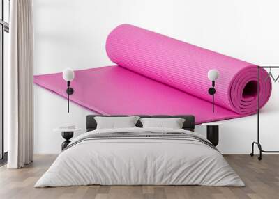 Pink Yoga Mat Wall mural