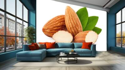 almond isolated on white background, clipping path, full depth of field Wall mural