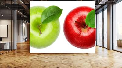 Apple isolated on white background, full depth of field Wall mural