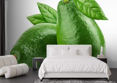 avocado isolated on white background, full depth of field, clipping path Wall mural