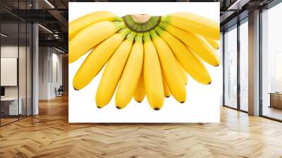 bunch of bananas isolated on white background, clipping path, full depth of field Wall mural