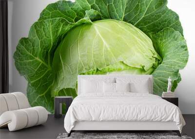 cabbage isolated on white background, clipping path, full depth of field Wall mural