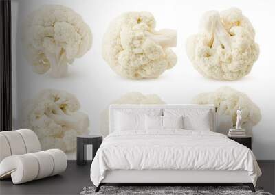 cauliflower isolated on white background, clipping path, full depth of field Wall mural