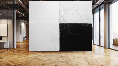 Clean minimalist of black and white colors divided on a surface Wall mural