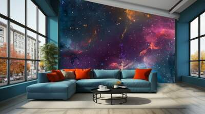 Colorful universe with nebula for background Wall mural