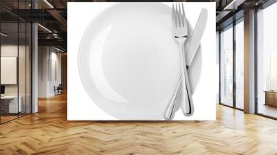 dining etiquette. Signs for the waiter, location of cutlery in different situations Wall mural